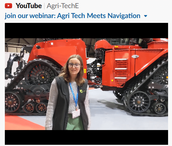 Becky Dodds reporting from LAMMA/Croptec on the impact of navigation technologies in agriculture - both now and in the future.