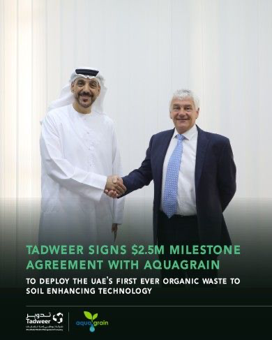 Aquagrain to deploy UAE’s first ever organic waste to soil enhancing technology