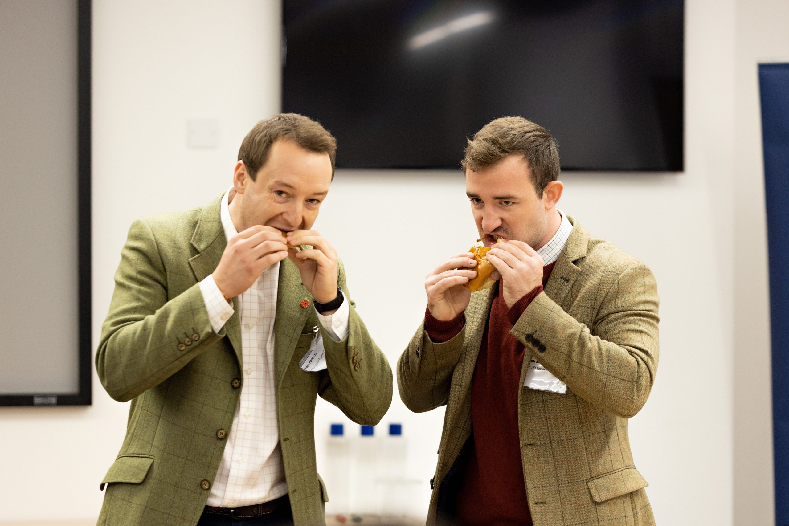 FARMER BREAKFAST Tom Pearson (Raynham Farm) and Matt Riddington (Savills)
