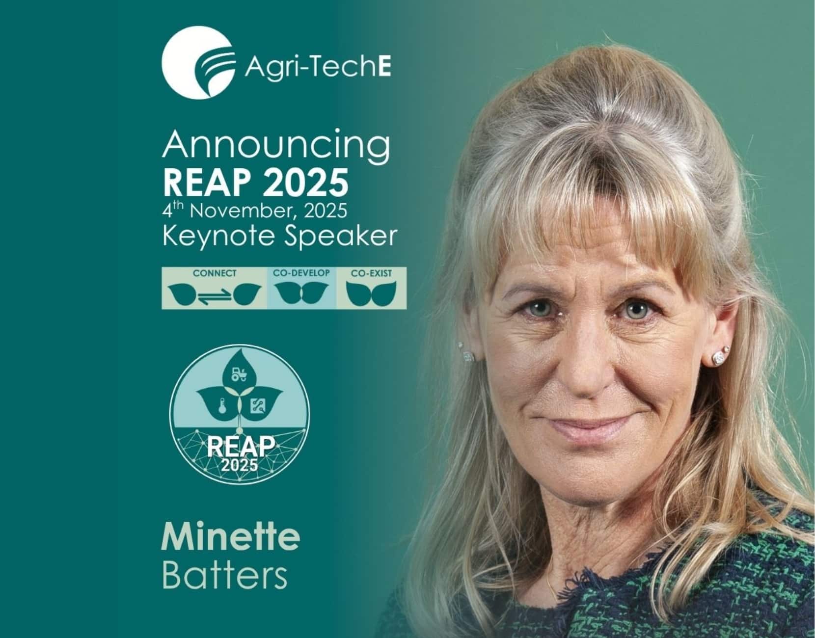 Minette Batters announced as a keynote speaker for 2025’s REAP Conference