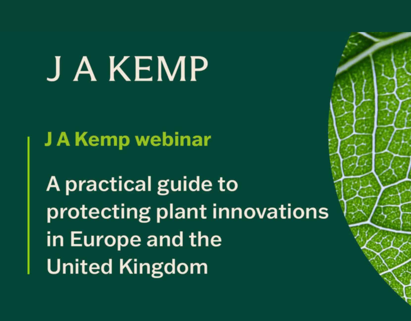 Webinar: A practical guide to protecting plant innovations in Europe and the United Kingdom