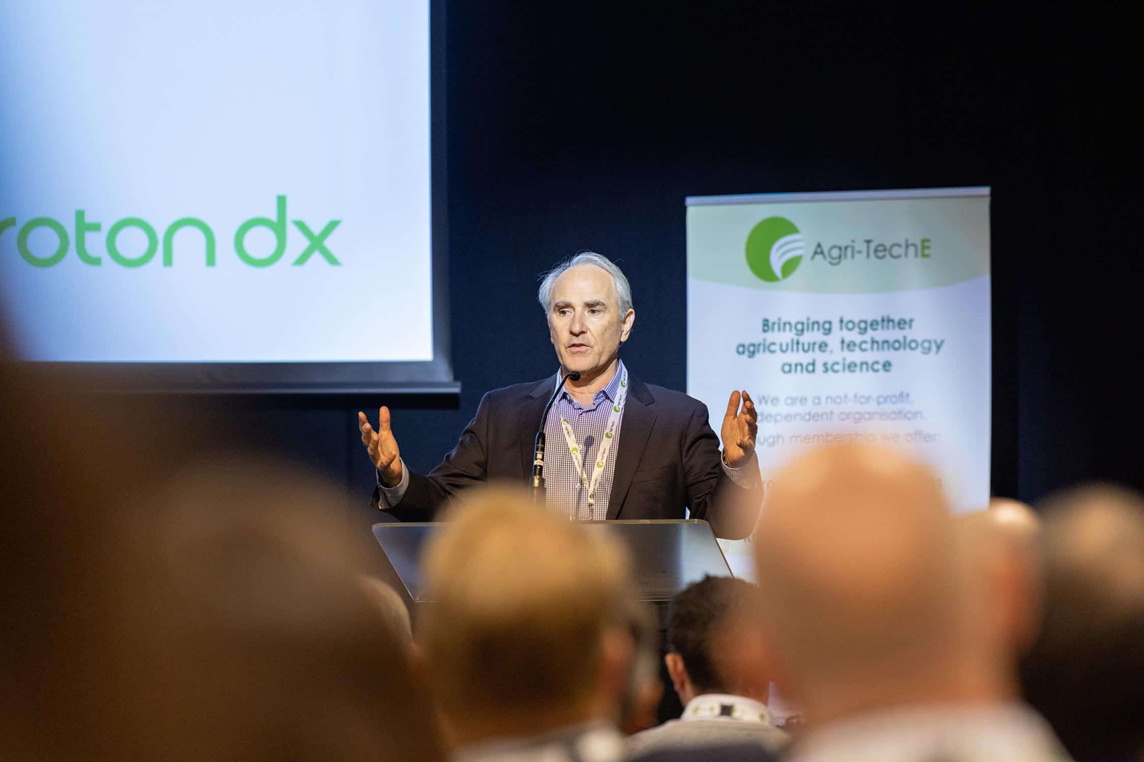 Robert Enck, ProtonDX, presenting in the Start-Up Showcase at REAP 2025