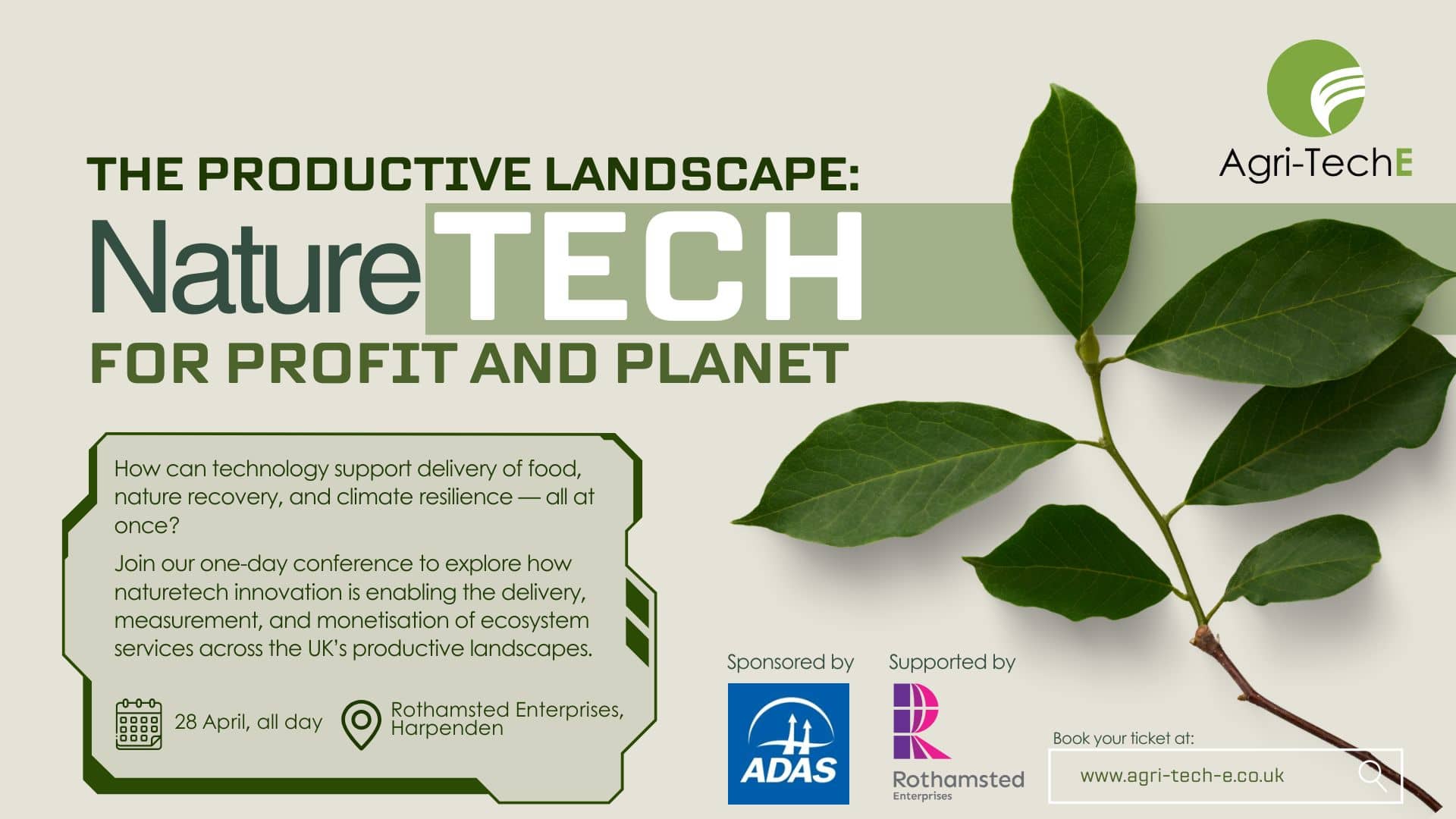 Naturetech Chief Scientist of the Environment Agency to open Agri-TechE’s New ...