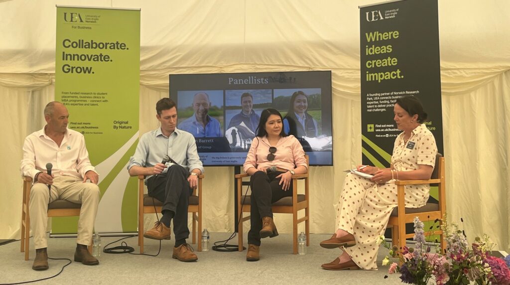 Norfolk Show Gt Debate John Barret AF, Harry Barnett Holkham Emerald, Sheener Ooi Dyson, Emily Norton AHDB