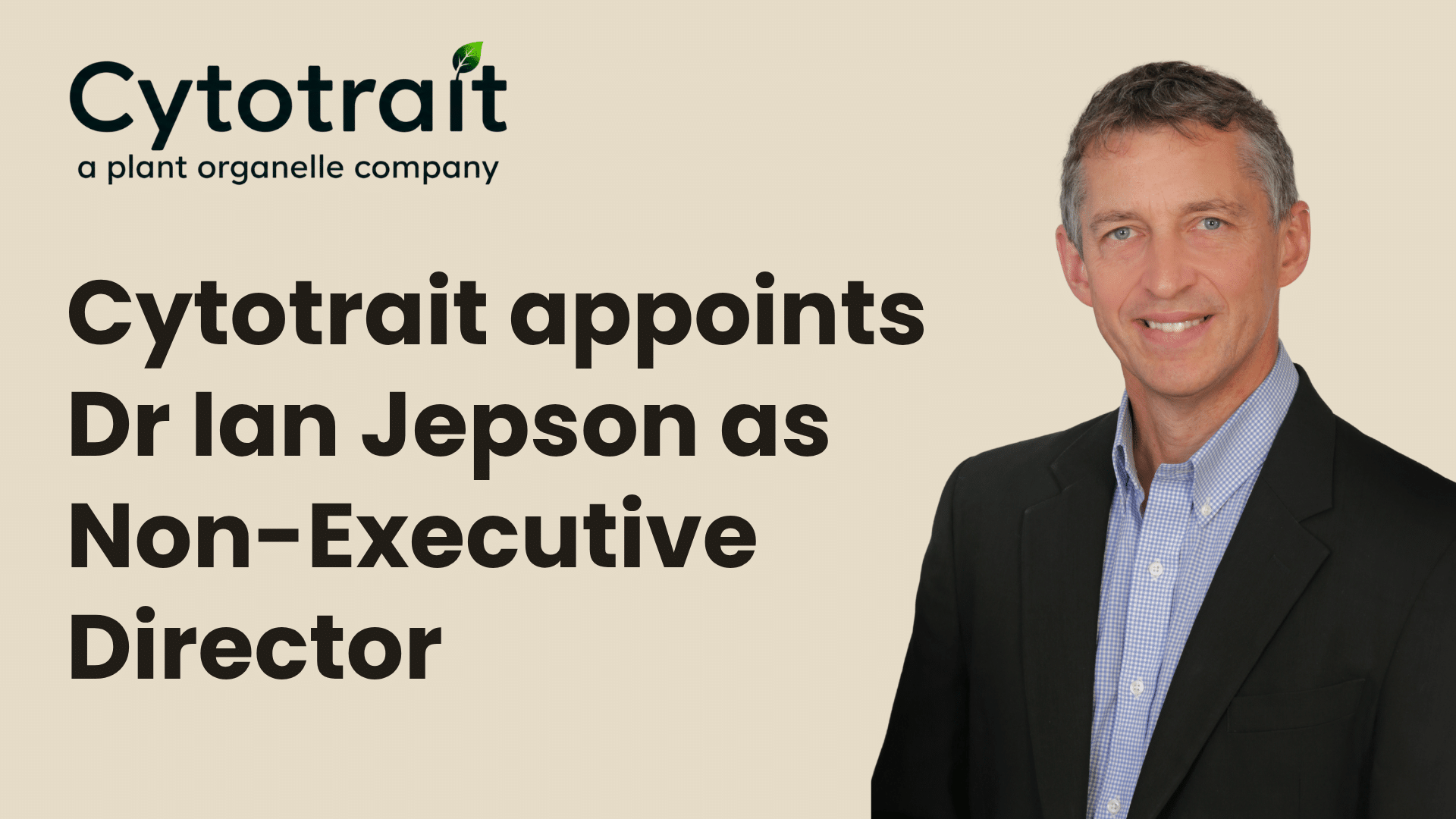 Cytotrait appoints Dr Ian Jepson as Non-Executive Director