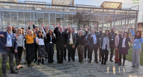 ARISE delegation outside Niab building